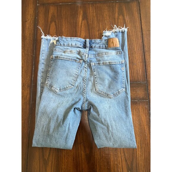 Aeropostale Distressed Ankle Legging Denim Jeans 0 Skinny Jeggings Ripped High R - Picture 6 of 11